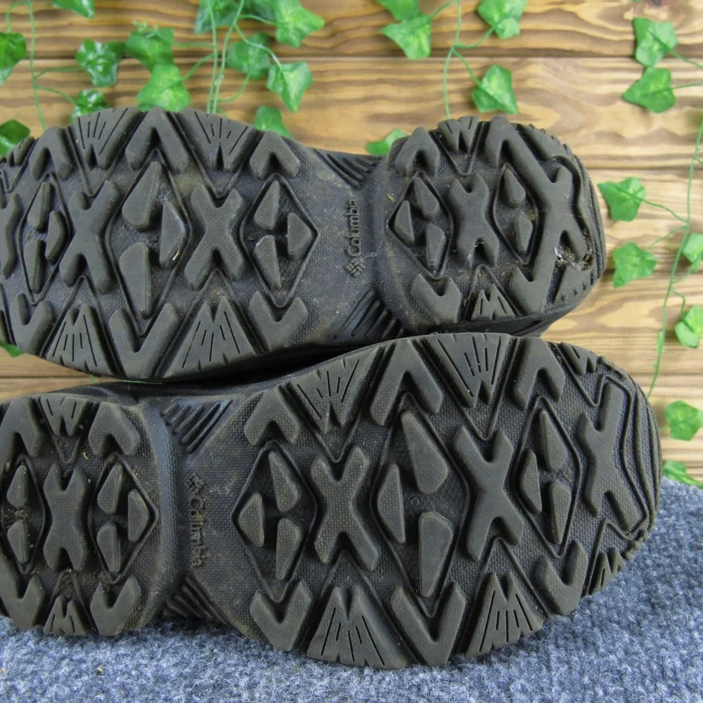Columbia Boys 5 Brown Suede Waterproof Winter Boots Omni-Heat Insulated‎ Zip Up